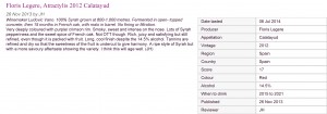 Floris Legere - Atractylis 2012 (Calatayud) - Jancis Robinson Review