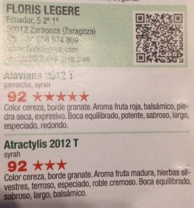 Floris Legere - Guía Peñín 2015